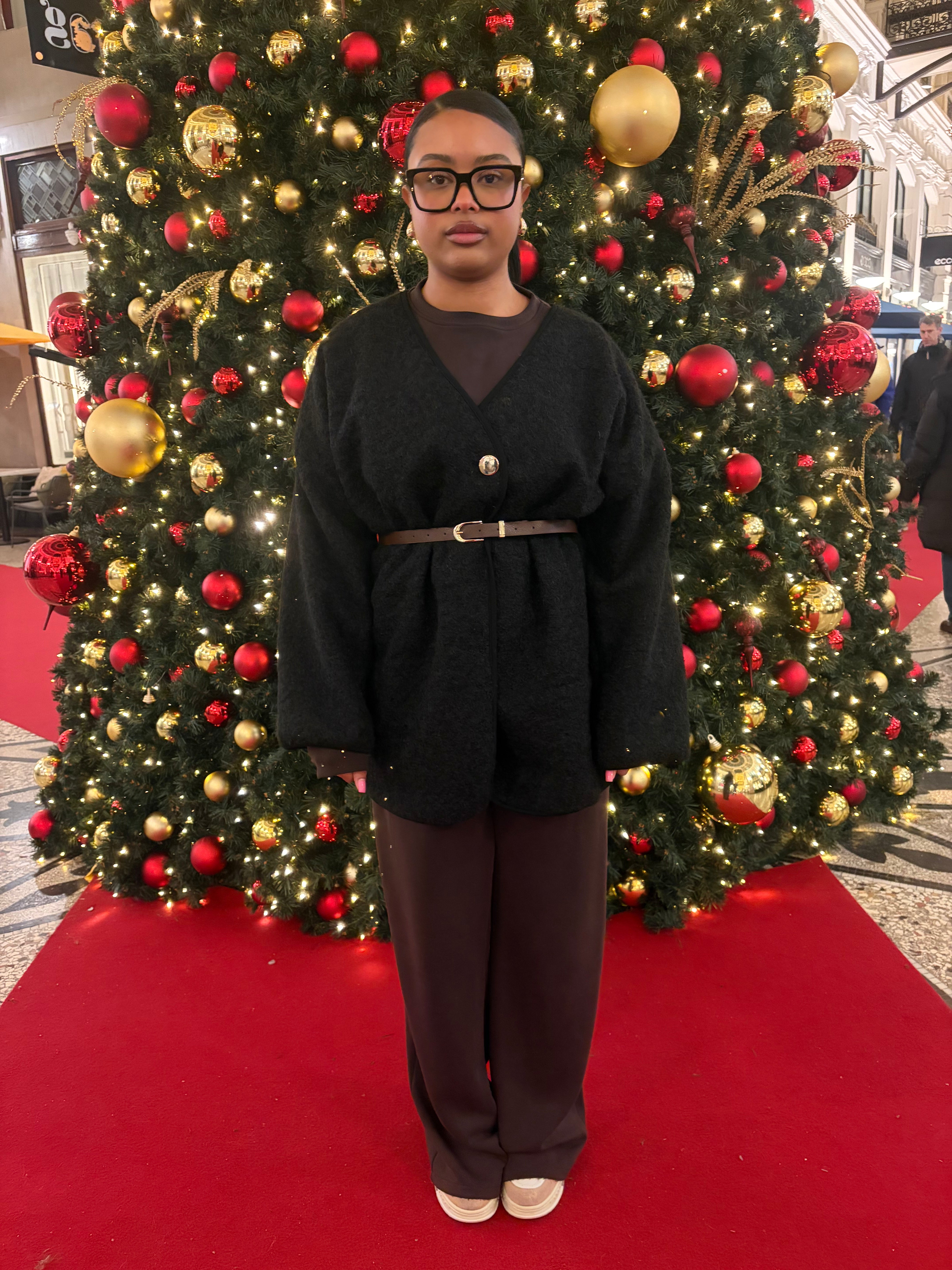 Cardigan-Jacke mit Gürtel