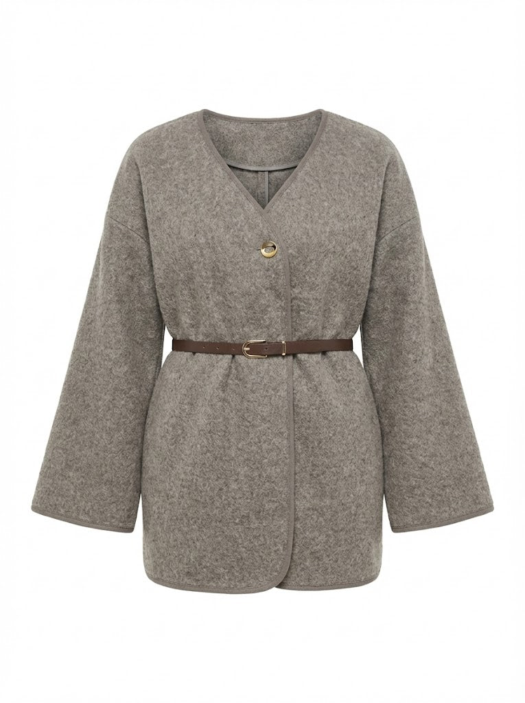 Cardigan-Jacke mit Gürtel