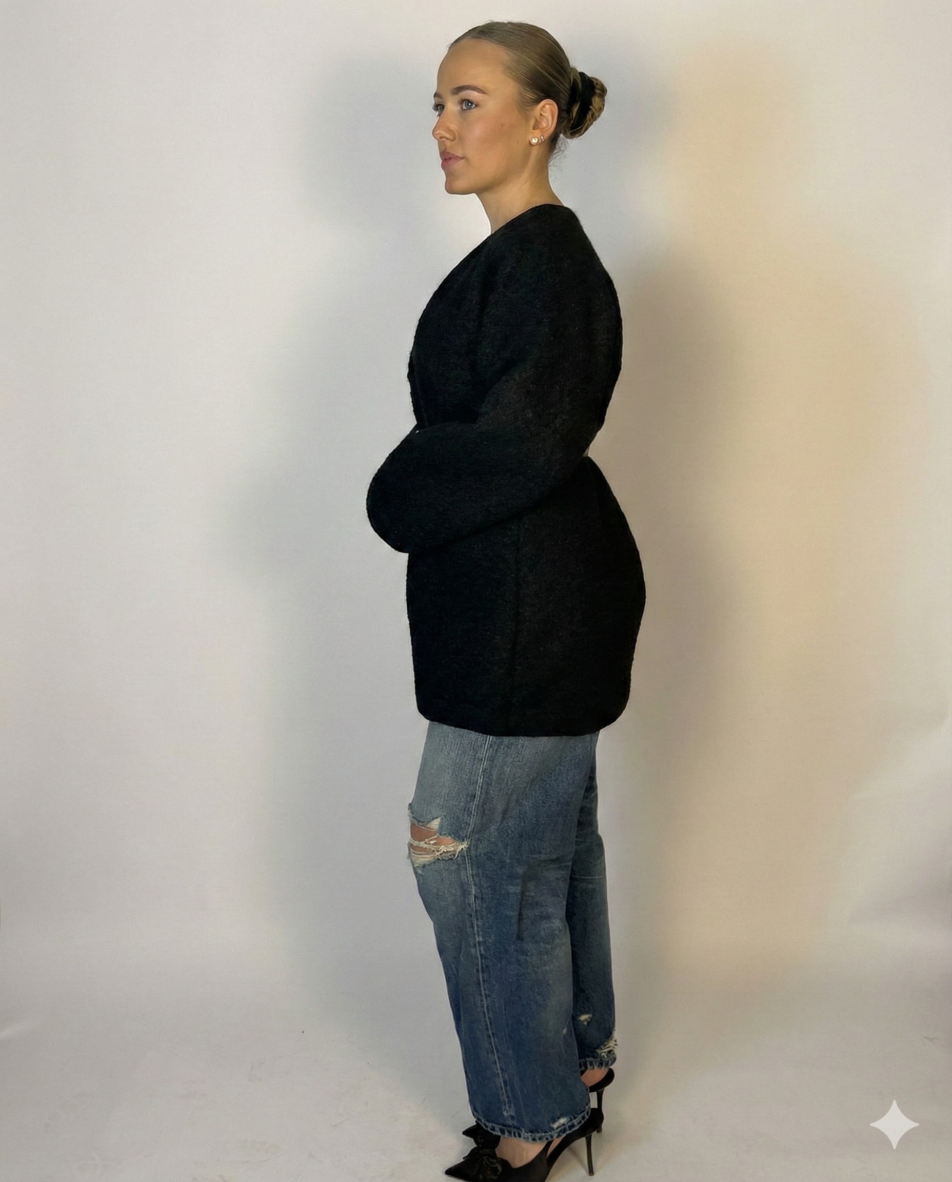 Cardigan-Jacke mit Gürtel