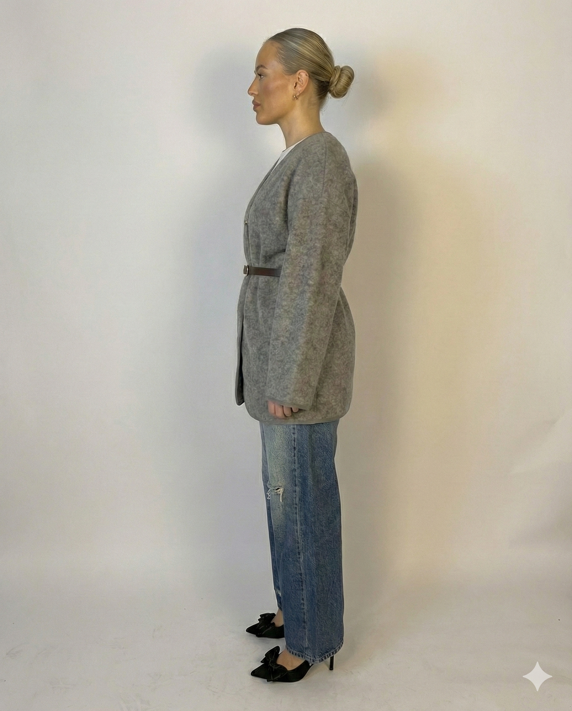 Cardigan-Jacke mit Gürtel