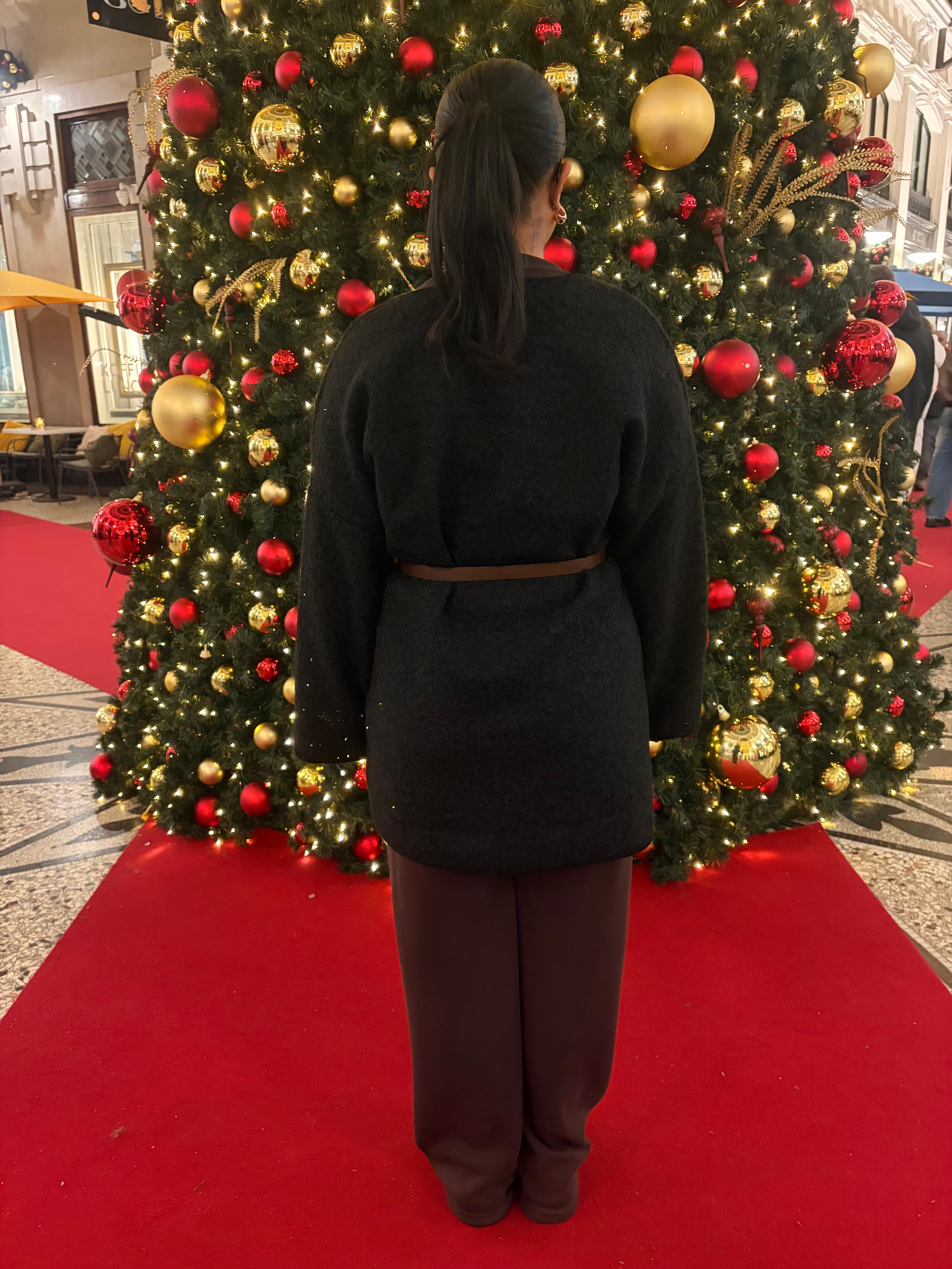 Cardigan-Jacke mit Gürtel