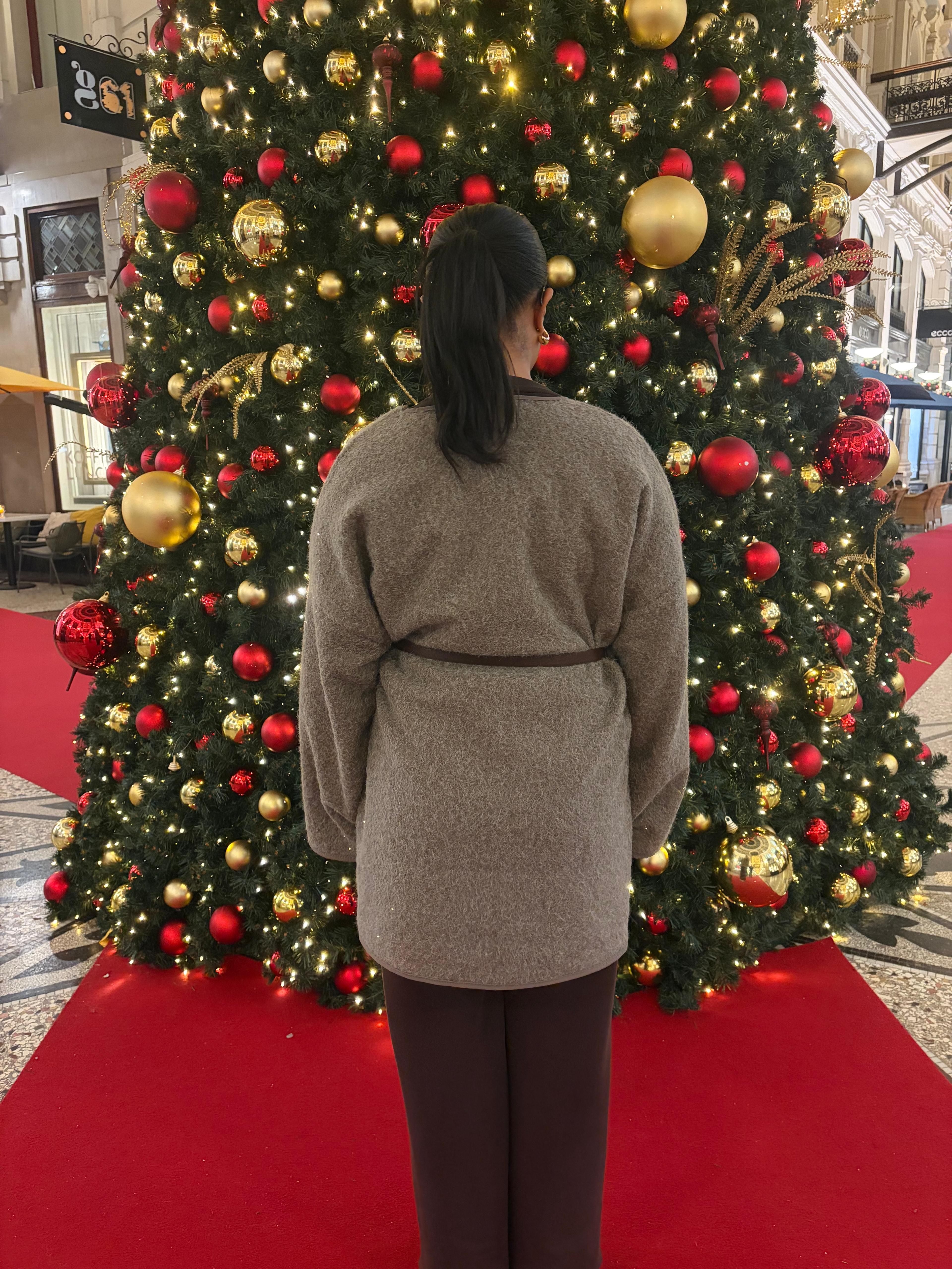 Cardigan-Jacke mit Gürtel